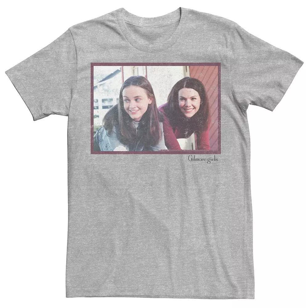 Men's Gilmore Girls Rory & Lorelai Portrait Tee, Size: XL, Athletic Grey Product Image