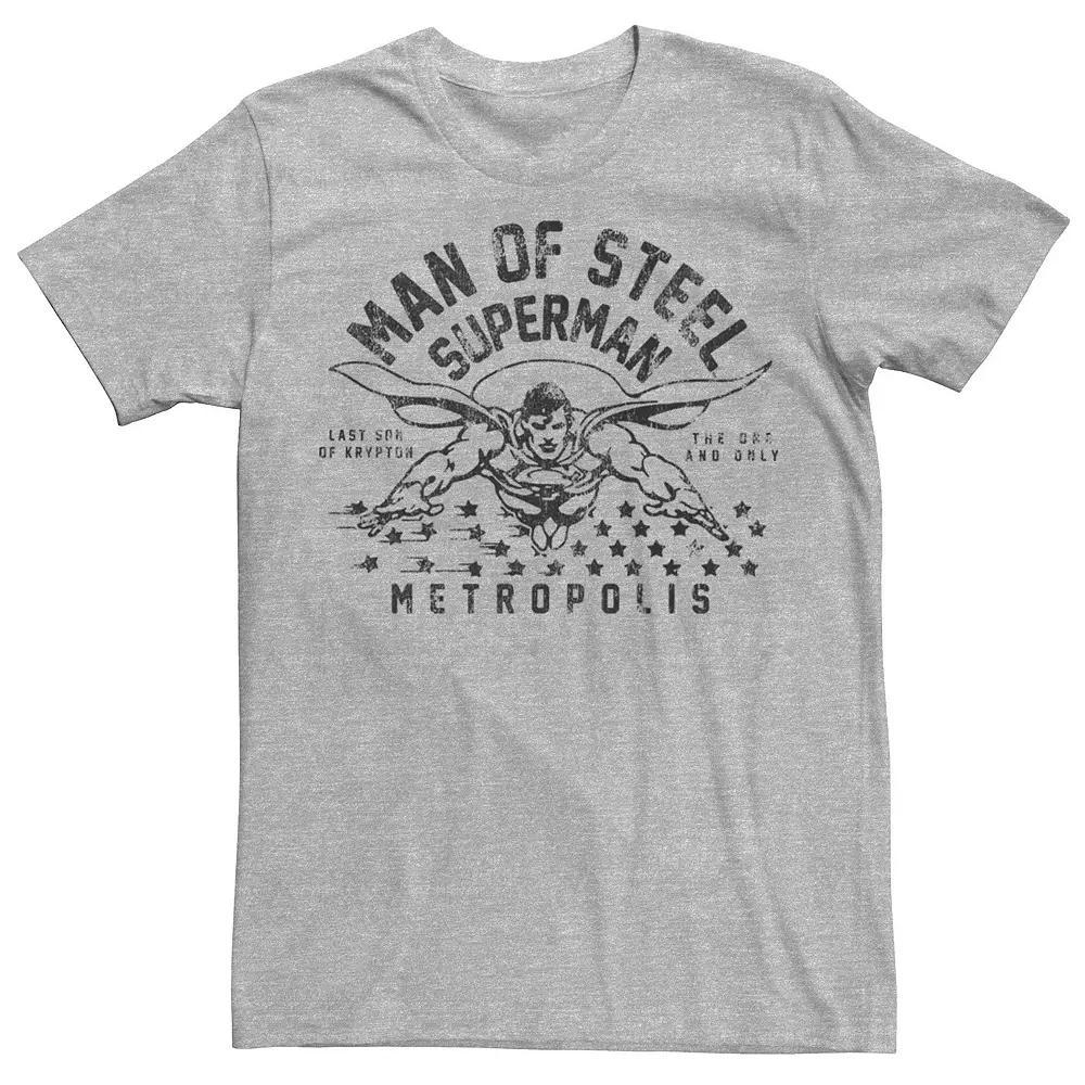 Men's DC Comics Superman Winged Emblem Poster Tee, Size: Medium, Athletic Grey Product Image