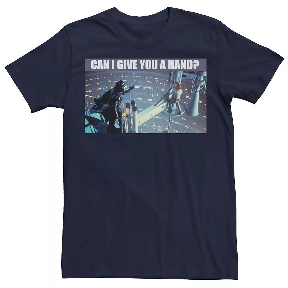 Mens Star Wars Darth Vader Luke Skywalker Can I Give You A Hand Tee Blue Product Image