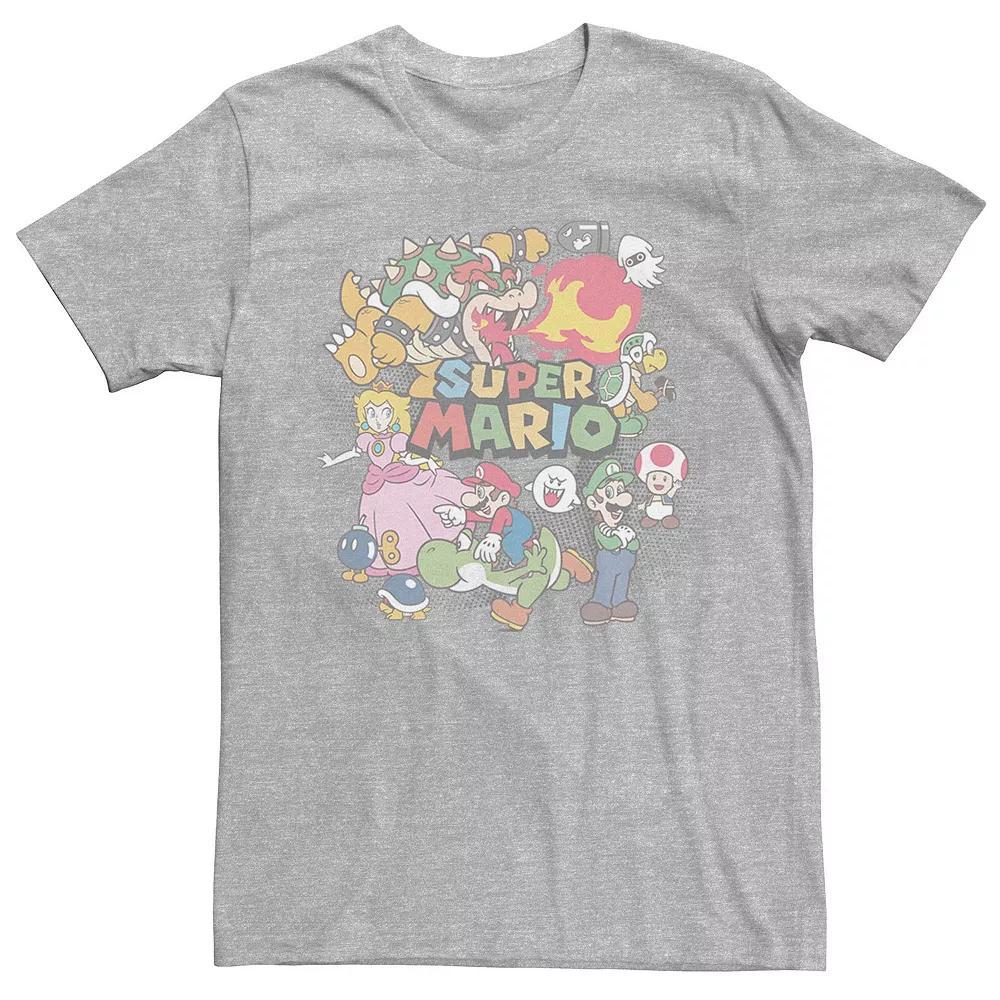 Disney's Cinderella Birds & Castle Watercolor Art Men's Tee, Size: Small, Silver Product Image
