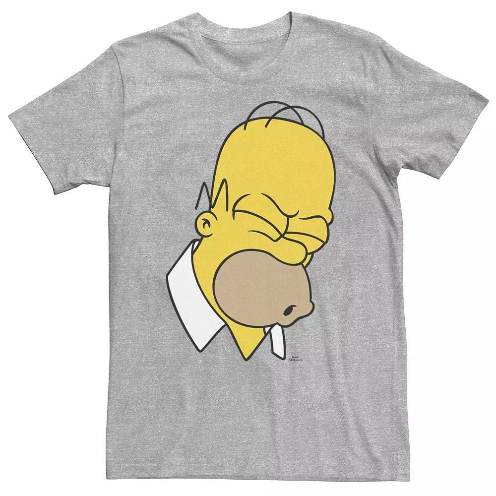 Big & Tall The Simpsons Homer Doh Big Head Tee, Men's, Size: 4XL, Athletic Grey Product Image
