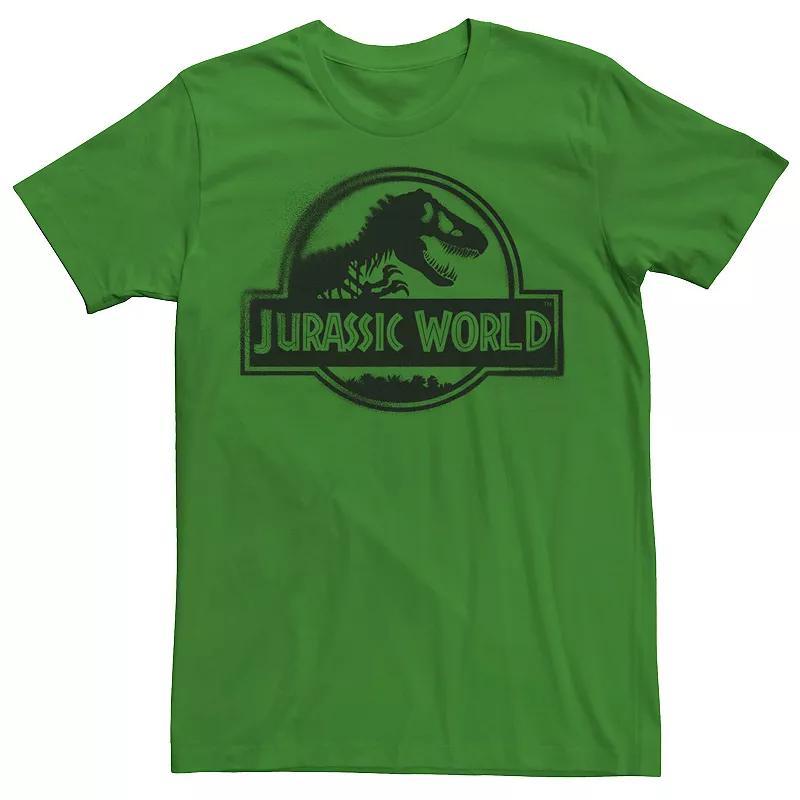 Men's Jurassic World Two Black Spray Paint Logo Tee, Size: Medium, Kelly Product Image