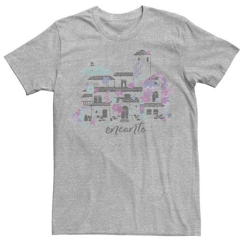 Disneys Encanto Mens Home Water Color Portrait Tee Athletic Grey Product Image