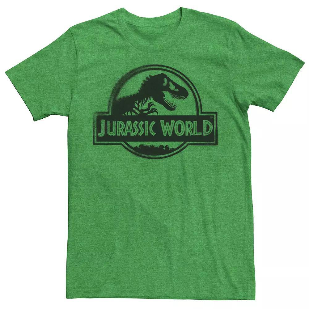 Men's Jurassic World Two Black Spray Paint Logo Tee, Size: Medium, Kelly Product Image