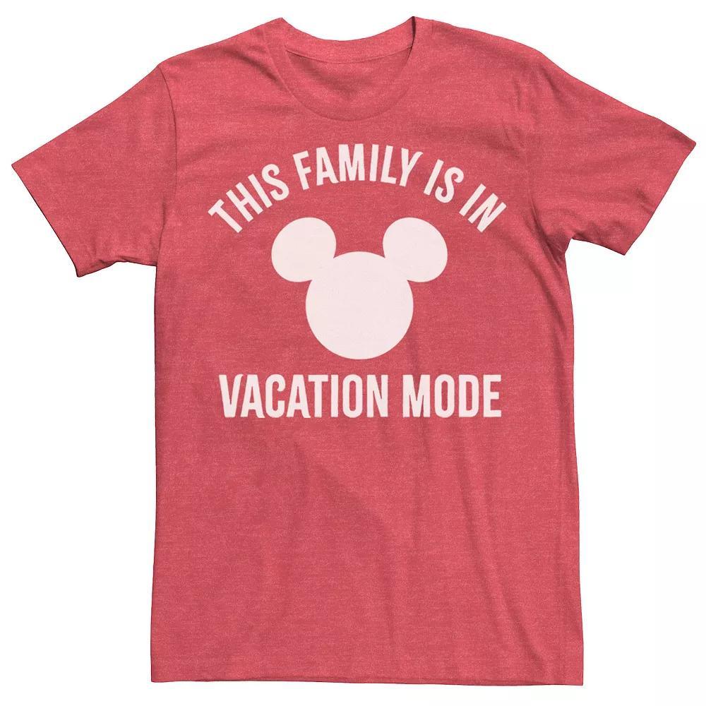 Disney's Mickey Mouse Men's Vacation Mode Head Logo Graphic Tee, Size: Small, Red Grey Product Image