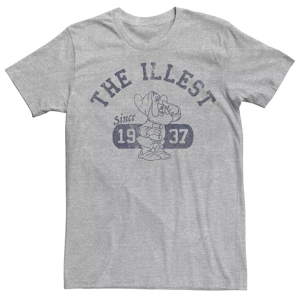 Disneys Snow White Sneezy The Illest 1937 Mens Graphic Tee Athletic Grey Product Image