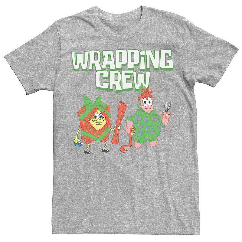 Men's Spongebob Squarepants Patrick Wrapping Crew Tee, Size: XL, Red Grey Product Image