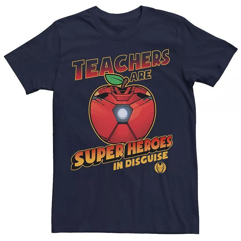 Men's Marvel Teachers Are Super Heroes In Disguise Captain America Tee, Size: 3XL, Royal Product Image