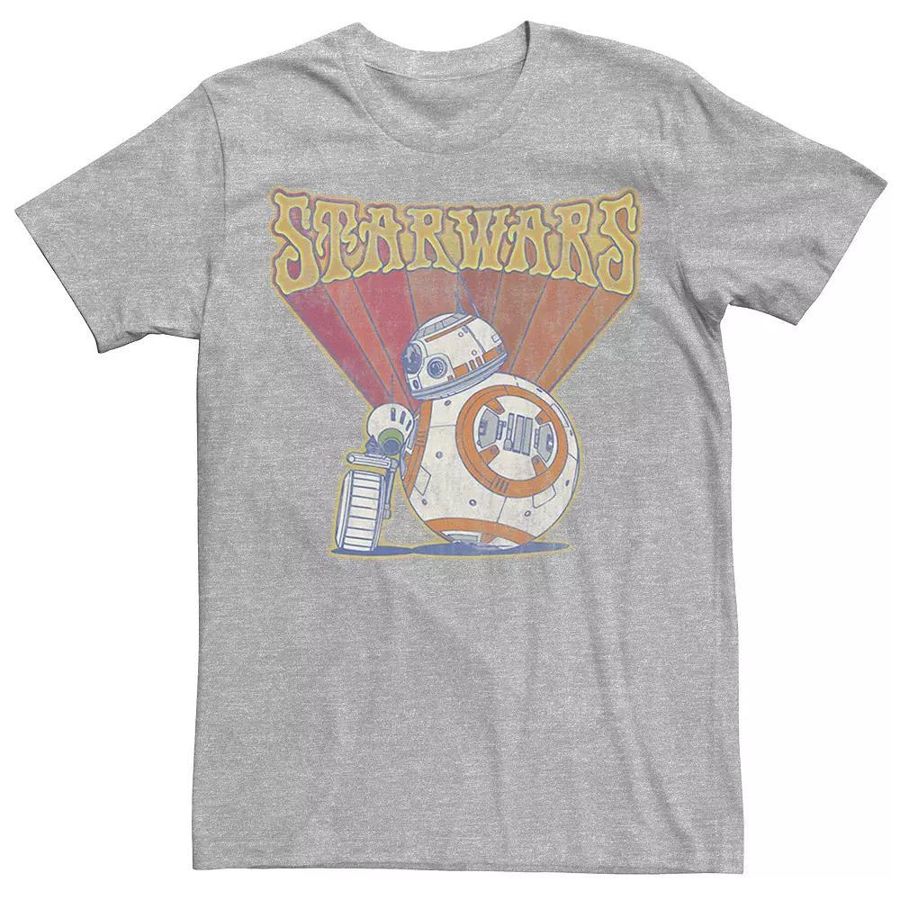 Men's Star Wars The Rise of Skywalker Groovy Droid Duo Tee, Size: Large, Athletic Grey Product Image