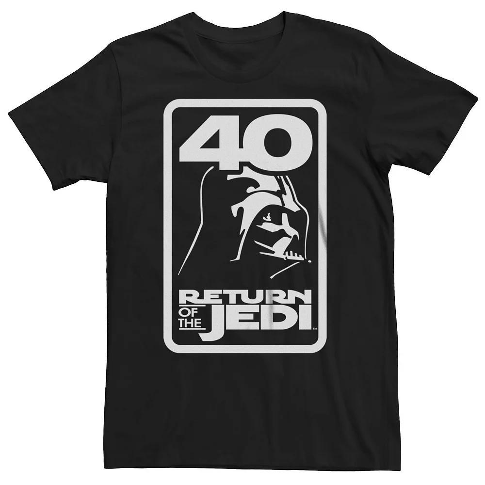 Bit & Tall Star Wars Return of the Jedi 40th Anniversary Black and White Vader Tee, Men's, Size: 4XL Product Image