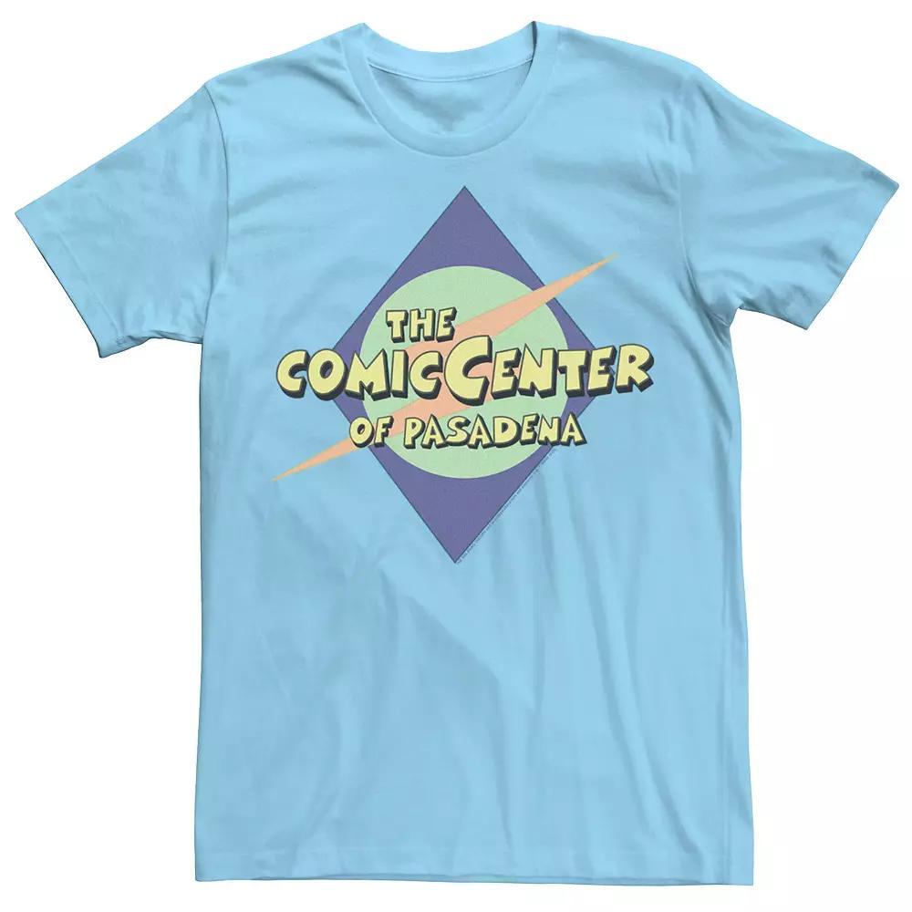 Men's The Big Bang Theory The Comic Center Of Pasadena Tee, Size: Medium, Light Blue Product Image