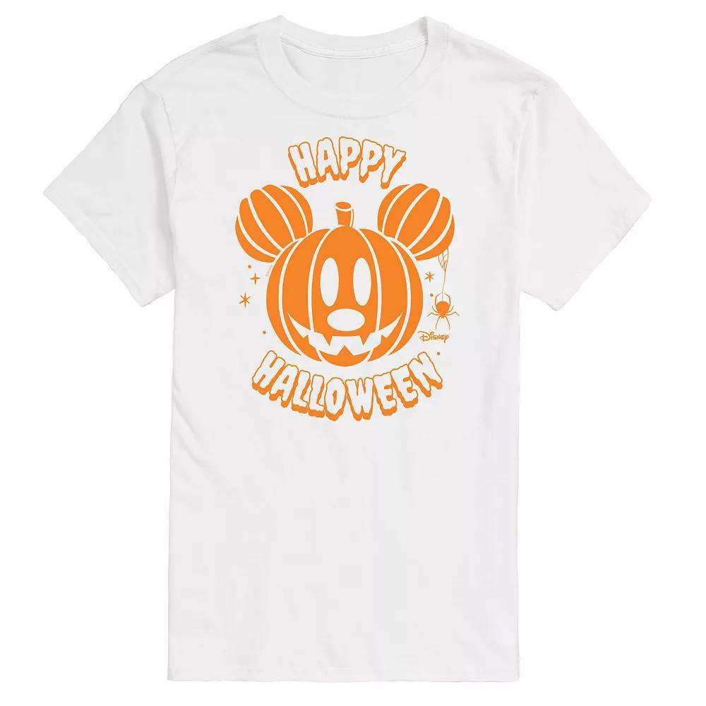 Disneys Mickey Mouse Mens Pumpkin Graphic Tee Blue Product Image