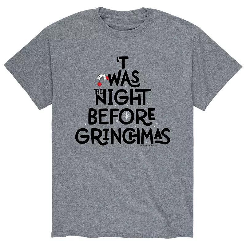 Men's Dr. Seuss The Grinch "'Twas The Night Before Christmas" Tee, Size: Medium, Gray Product Image