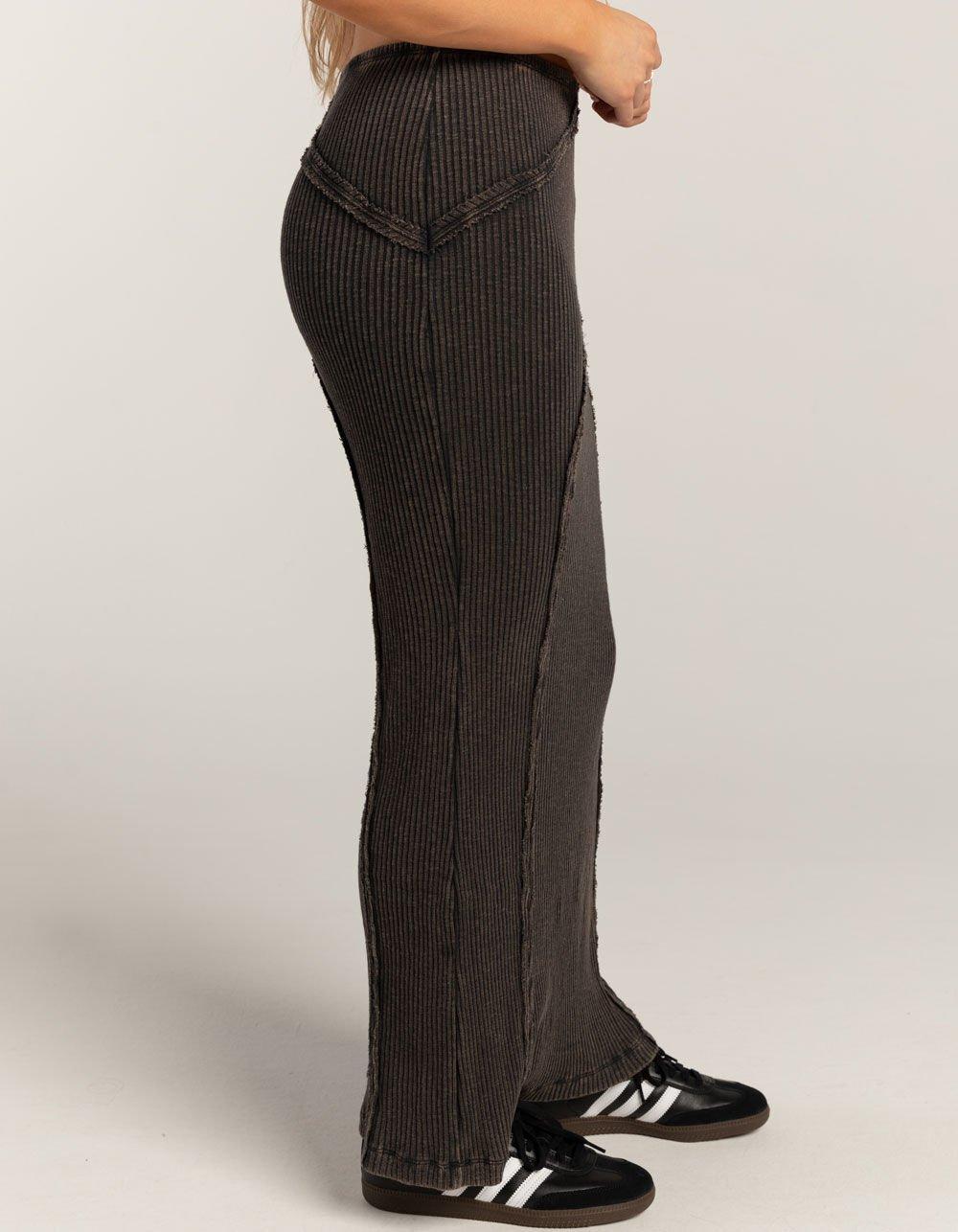 BDG Urban Outfitters Washed Rib Seam Womens Maxi Skirt - WASHED BLACK Product Image