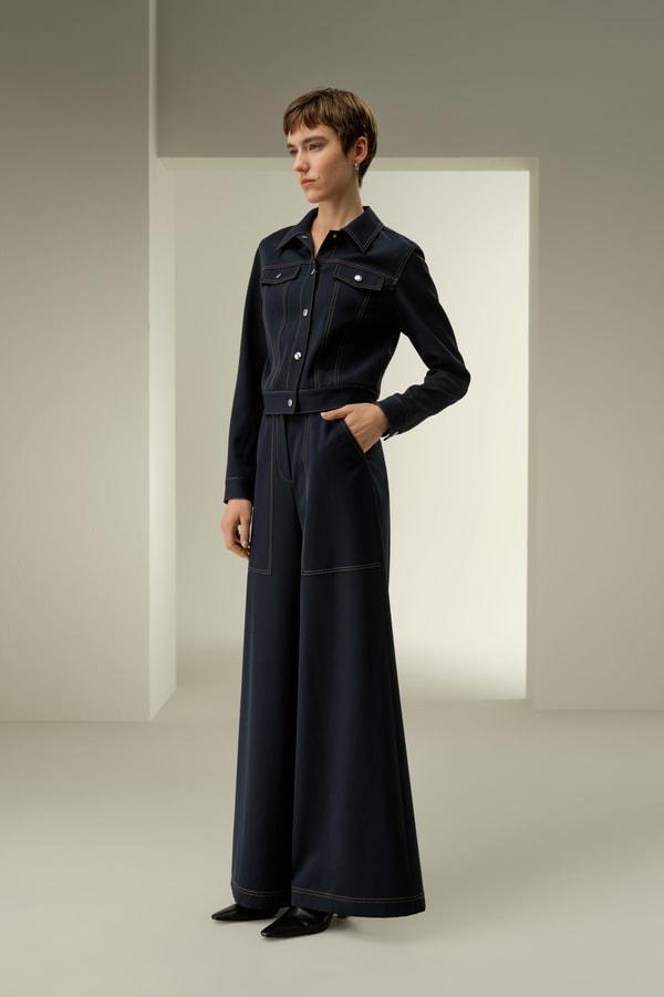 Denim-Inspired Wool Jacket Product Image