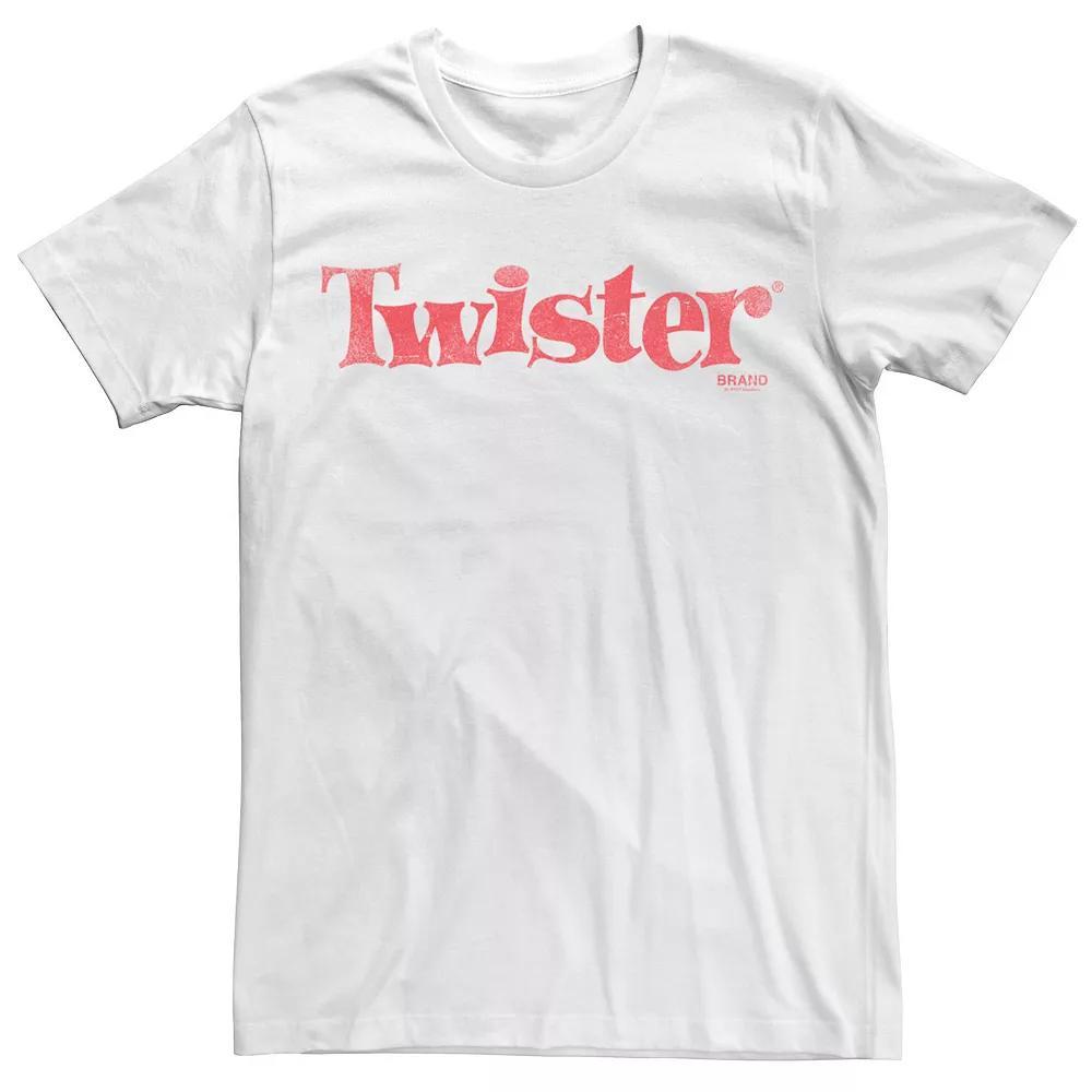 Men's Twister Red Distressed Classic Logo Tee, Size: Small, White Product Image