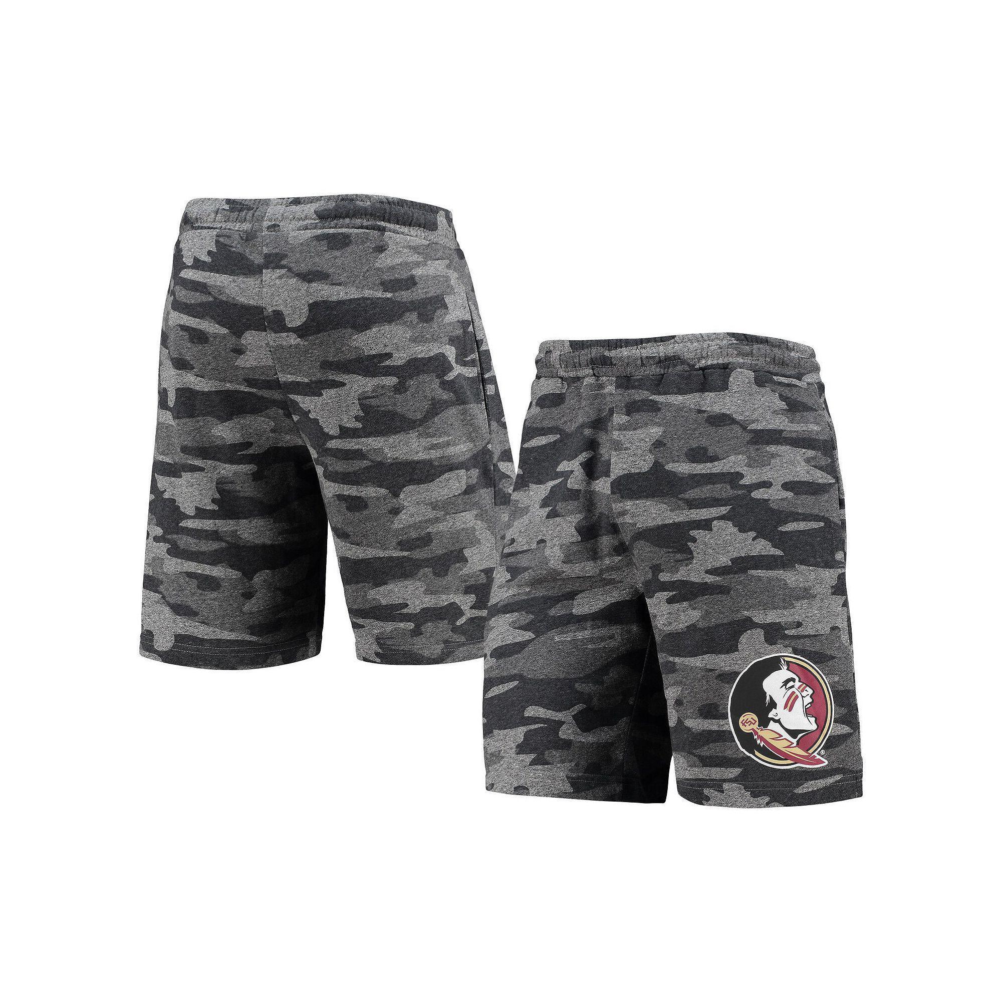 Men's Concepts Sport Charcoal/Gray Florida State Seminoles Camo Backup Terry Jam Lounge Shorts, Size: Small Product Image