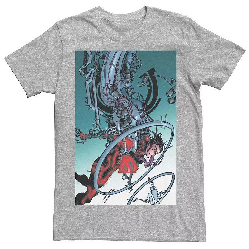 Men's DC Comics Superman Mechanics Comic Poster Tee, Size: Large, Athletic Grey Product Image