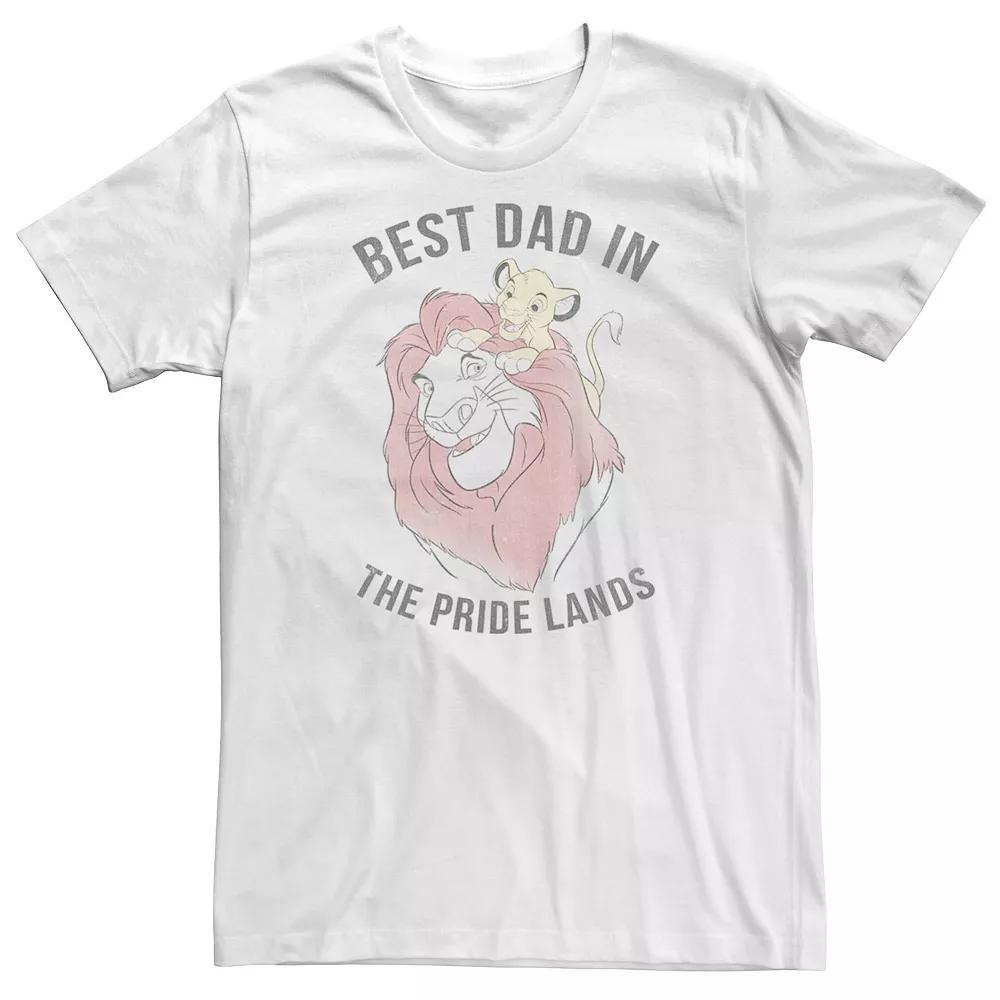 Big & Tall Disney Lion King Simba Mufasa Best Dad Tee, Men's, Size: 4XLT, White Product Image