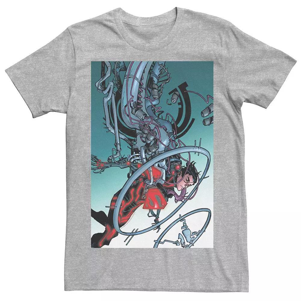 Men's DC Comics Superman Mechanics Comic Poster Tee, Size: Large, Athletic Grey Product Image