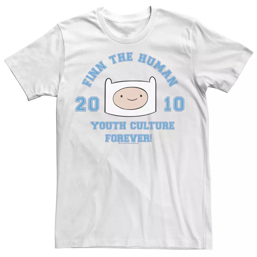Men's Cartoon Network Adventure Time Finn The Human Youth Culture Forever Tee, Size: Large, White Product Image