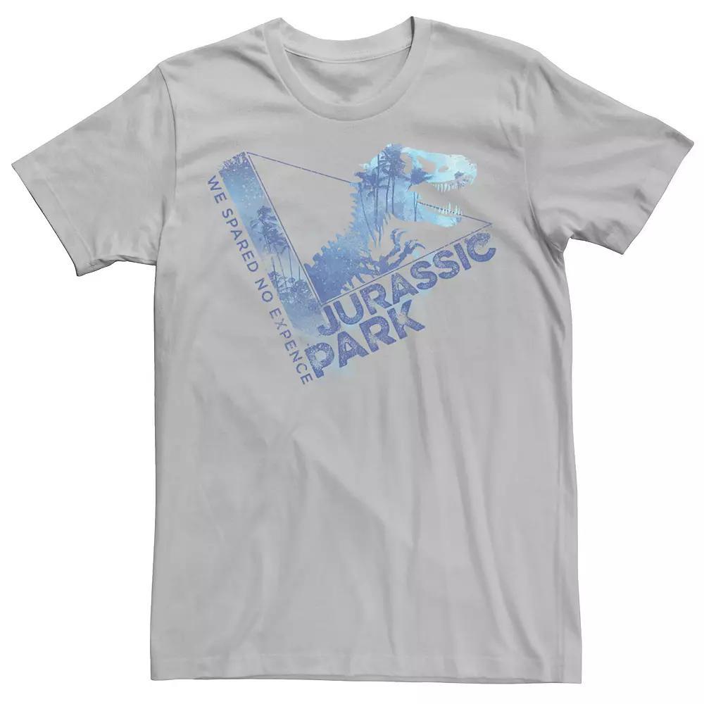 Mens Jurassic Park We Spared No Expense Blue Mist Tee Athletic Grey Product Image