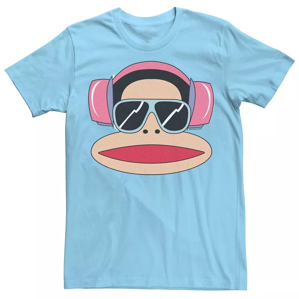 Men's Paul Frank Headphone Sunglasses Julius Logo Tee, Size: XXL, Light Blue Product Image