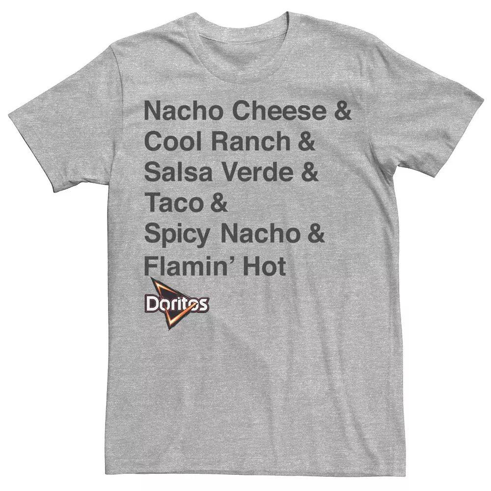 Men's Doritos Tortilla Chips Flavors Tee, Size: Large, Athletic Grey Product Image