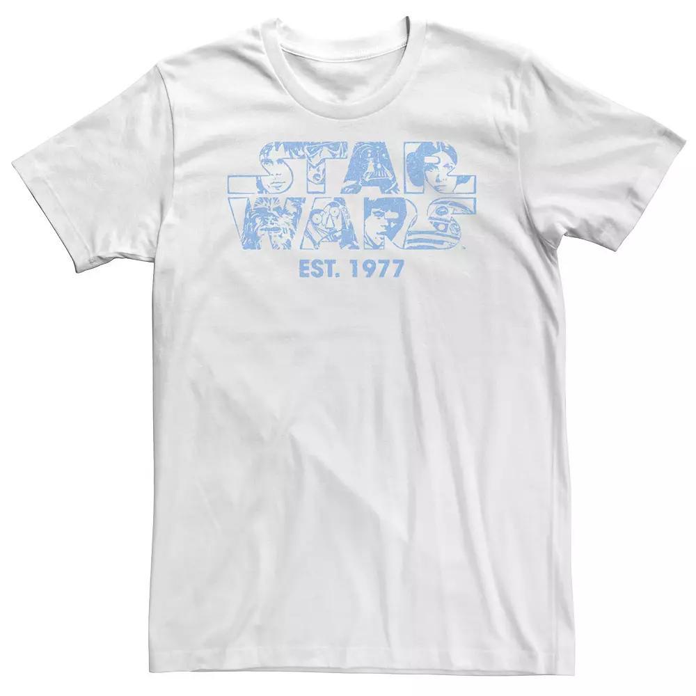 Big & Tall Star Wars Logo Faces Group Shot Logo Tee, Men's, Size: 3XL Tall, White Product Image