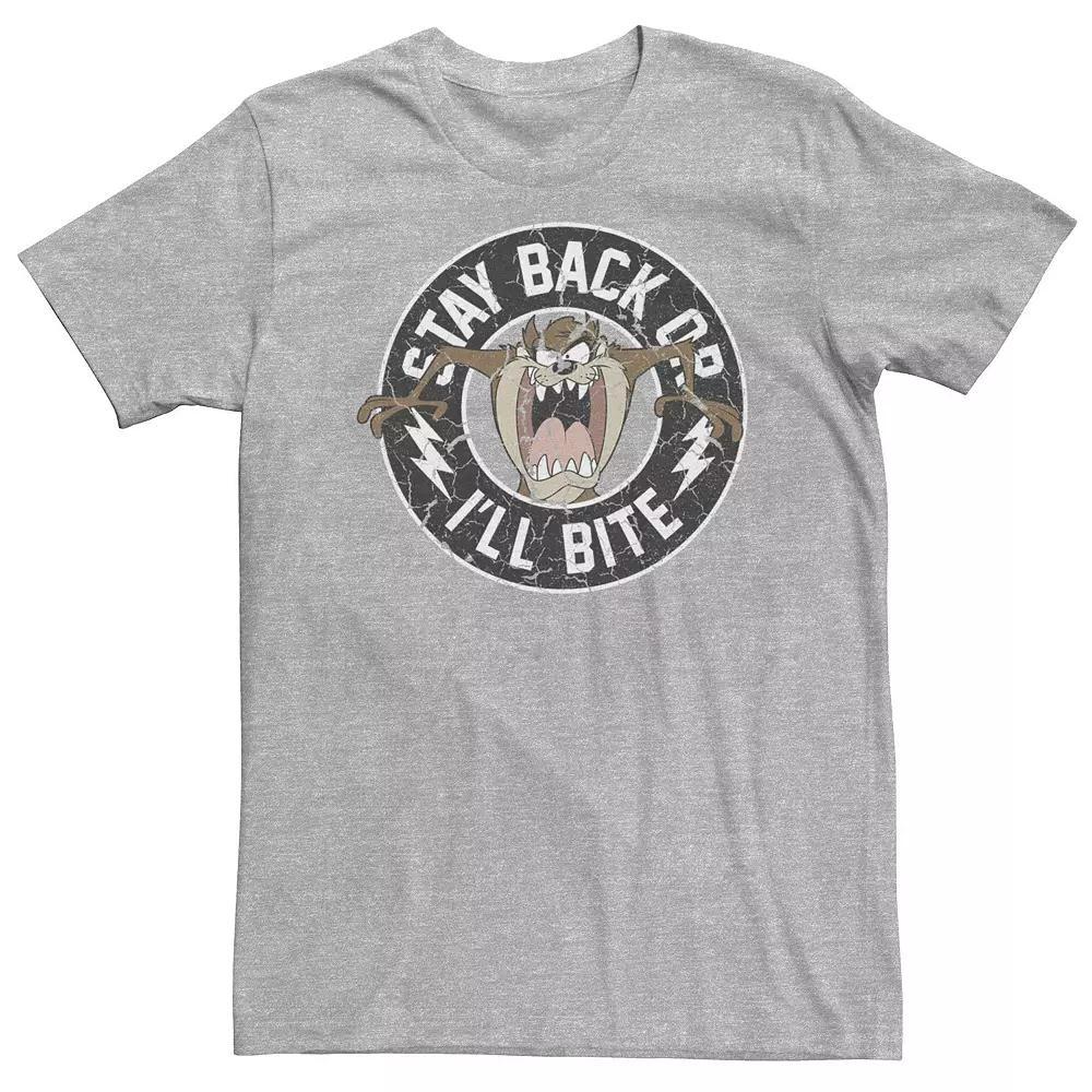 Big & Tall Looney Tunes Taz Stay Back Or I'll Bite Tee, Men's, Size: 3XLT, Black Product Image