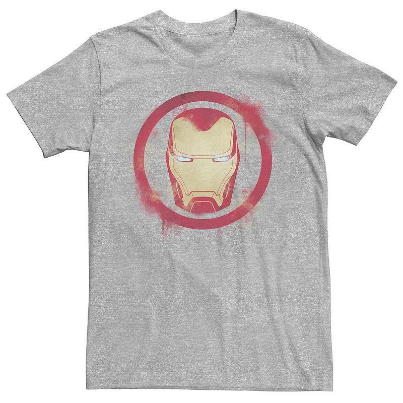 Men's Marvel "Avengers: Endgame" Iron Man Spray Paint Logo Tee, Size: 3XL, Athletic Grey Product Image
