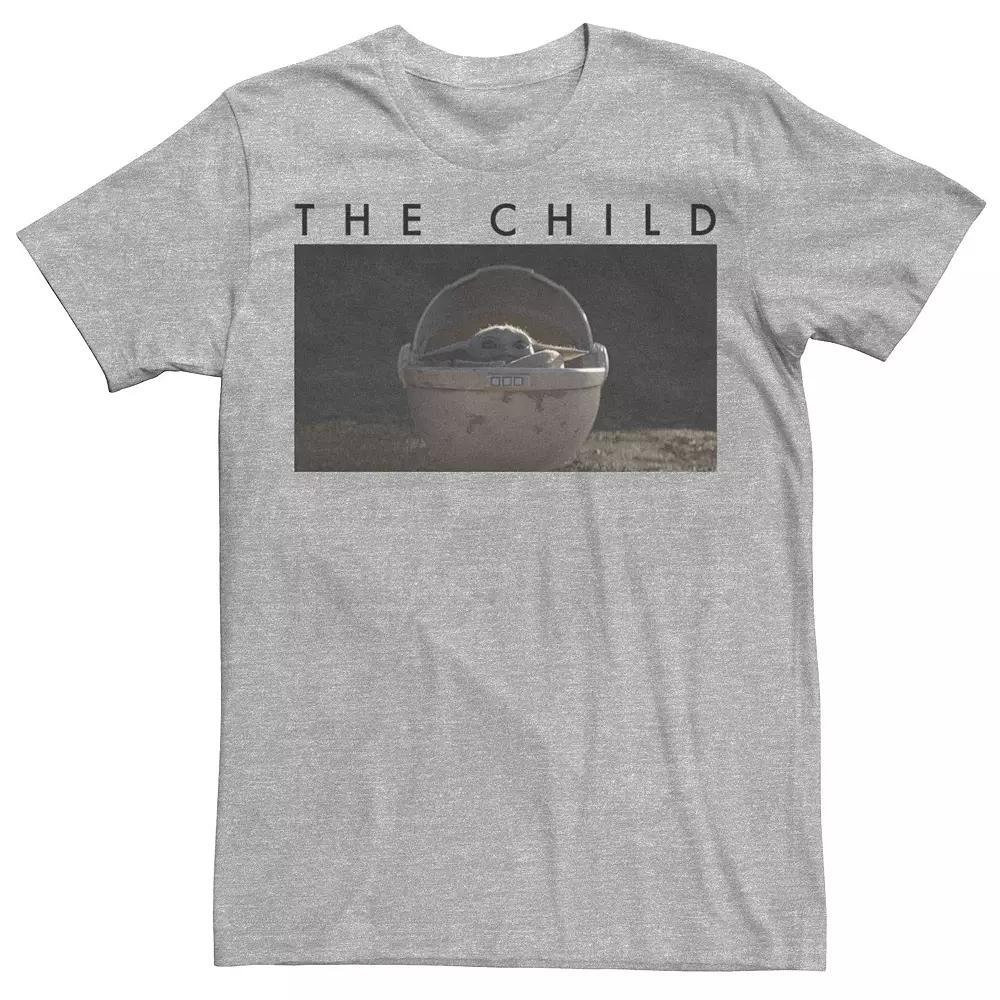 Men's Star Wars The Mandalorian The Child Armed & Dangerous Tee, Size: Small, Athletic Grey Product Image