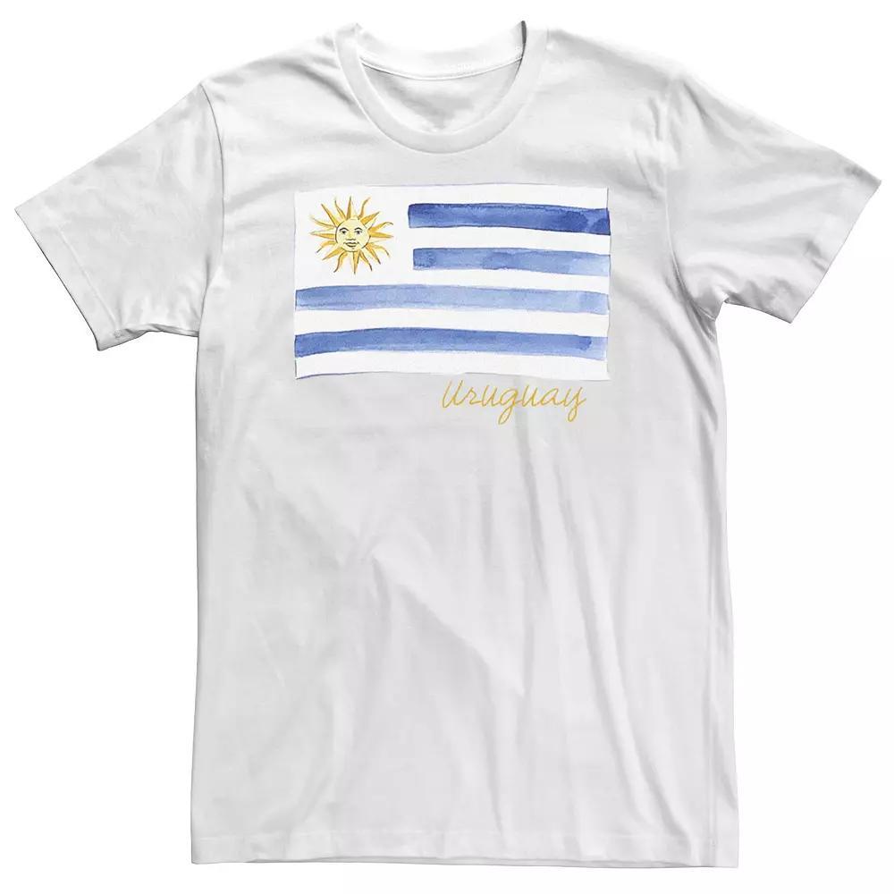 Big & Tall HHM Uruguay Flag Watercolor Tee, Men's, Size: XL Tall, White Product Image
