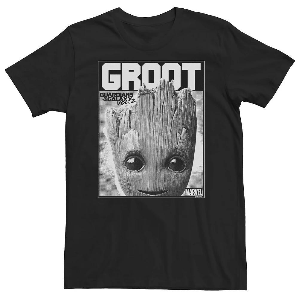 Big & Tall Marvel Guardians of the Galaxy Vol. 2 Baby Groot Close-Up Tee, Men's, Size: 5XL, Black Product Image