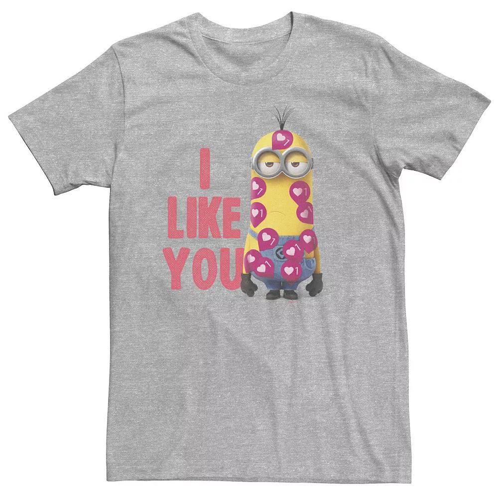 Big & Tall Despicable Me Minions Valentine's Day I Like You Tee, Men's, Size: 3XL, Athletic Grey Product Image