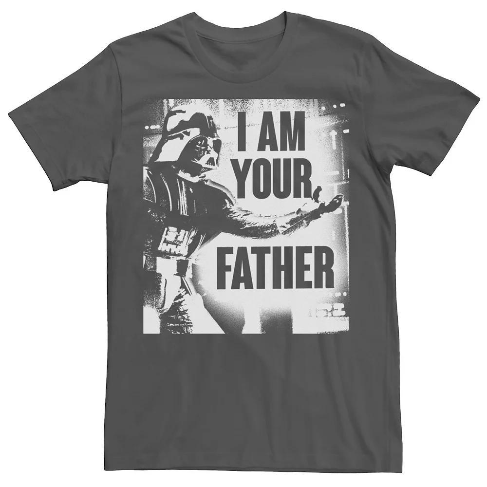 Men's Star Wars Darth Vader Your Father Dad Spray Paint Tee, Size: XL, Grey Product Image