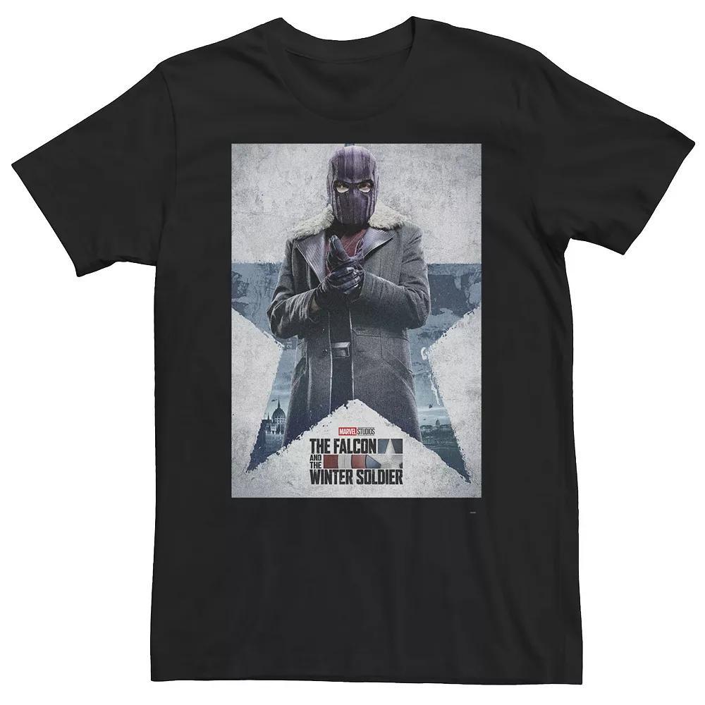 Big & Tall Marvel Falcon Winter Soldier Baron Zemo Character Poster Tee, Men's, Size: 4XLT, Black Product Image