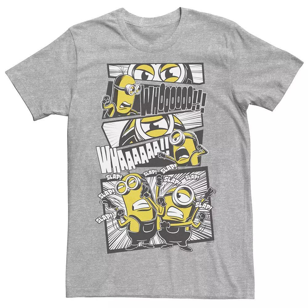 Men's Minions 2 Karate Action Portrait PaneTee, Size: Small, Athletic Grey Product Image