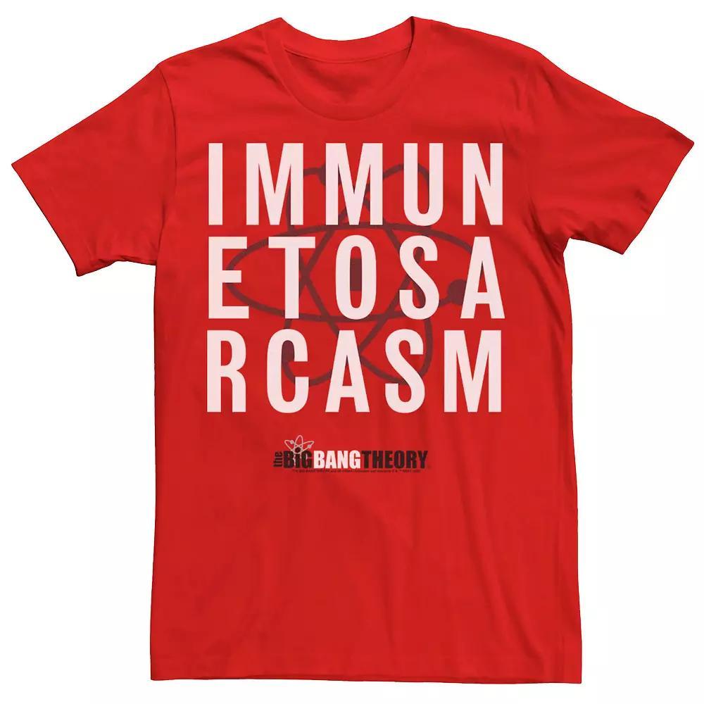 Men's The Big Bang Theory Immune To Sarcasm Tee, Size: Large, Red Product Image