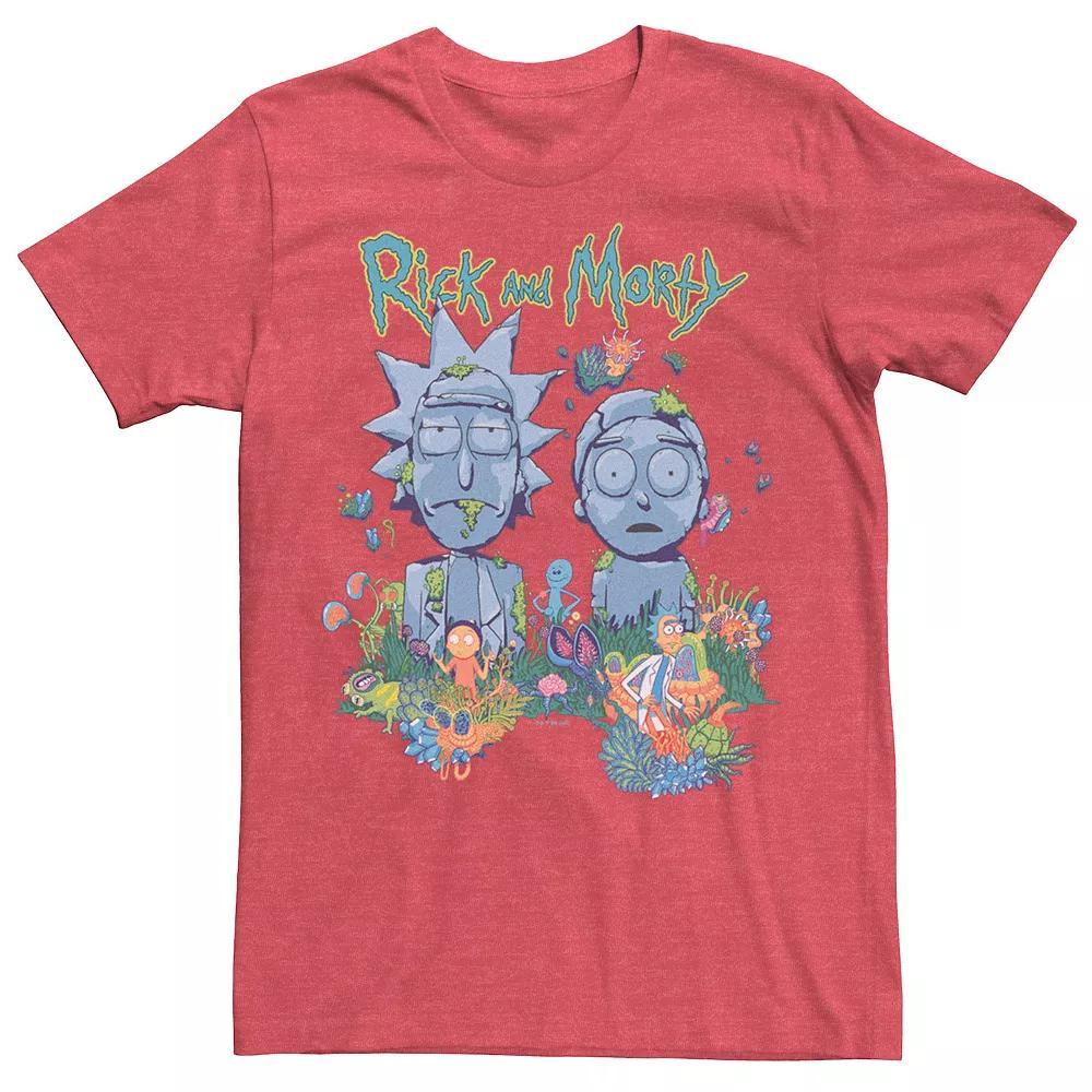 Men's Rick And Morty Big Face Tee, Size: XS, Red Grey Product Image
