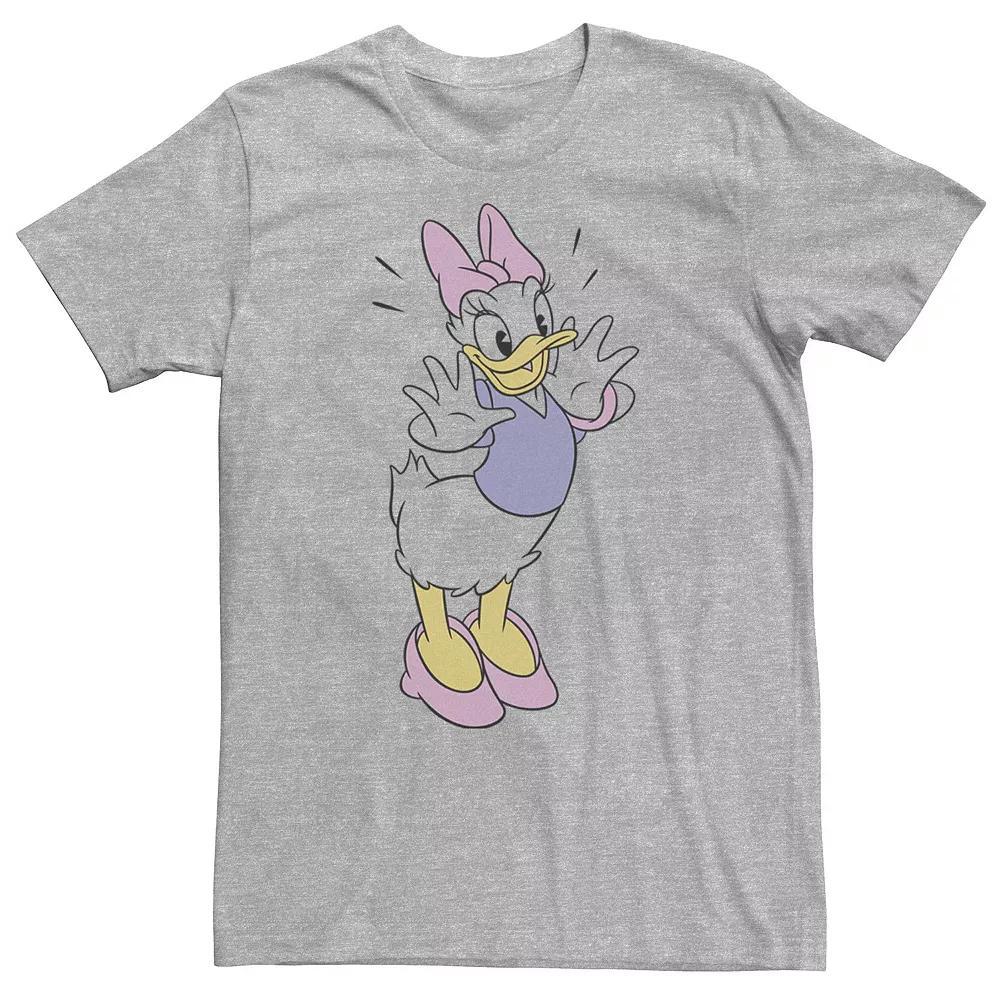 Big & Tall Disney Daisy Duck Ecstatic Pose Portrait Tee, Men's, Size: 3XL, Athletic Grey Product Image