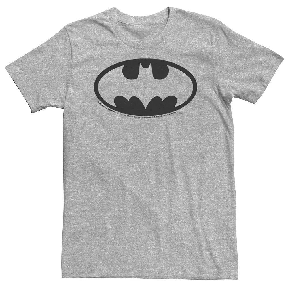 Big & Tall DC Comics Batman Basic Chest Logo Tee, Men's, Size: LT, Athletic Grey Product Image