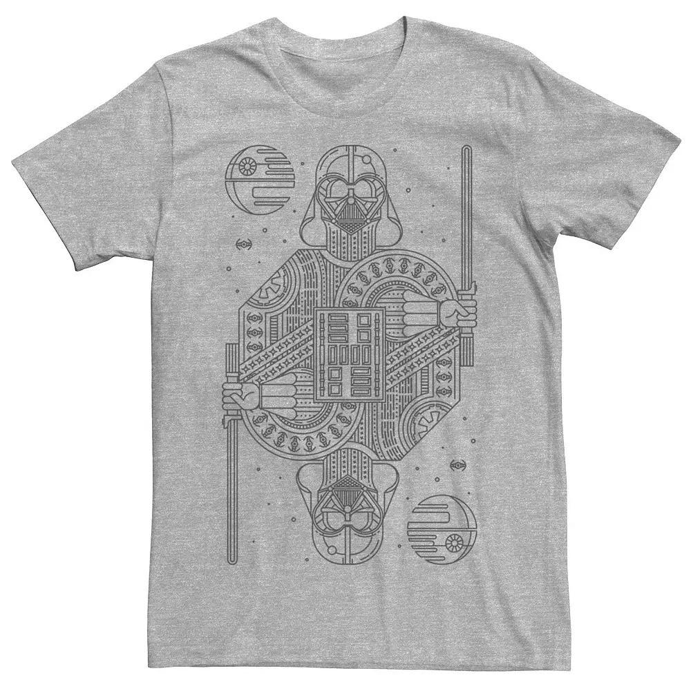 Men's Star Wars Darth Vader Line Art Tee, Size: 3XL, Athletic Grey Product Image