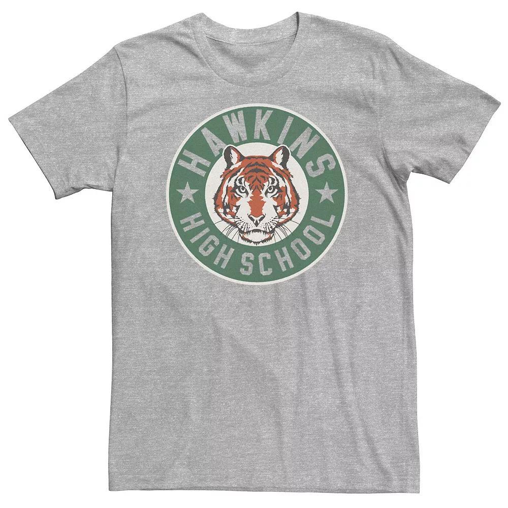 Big & Tall Netflix Stranger Things Hawkins High School Logo Tee, Men's, Size: 3XL Tall, Athletic Grey Product Image