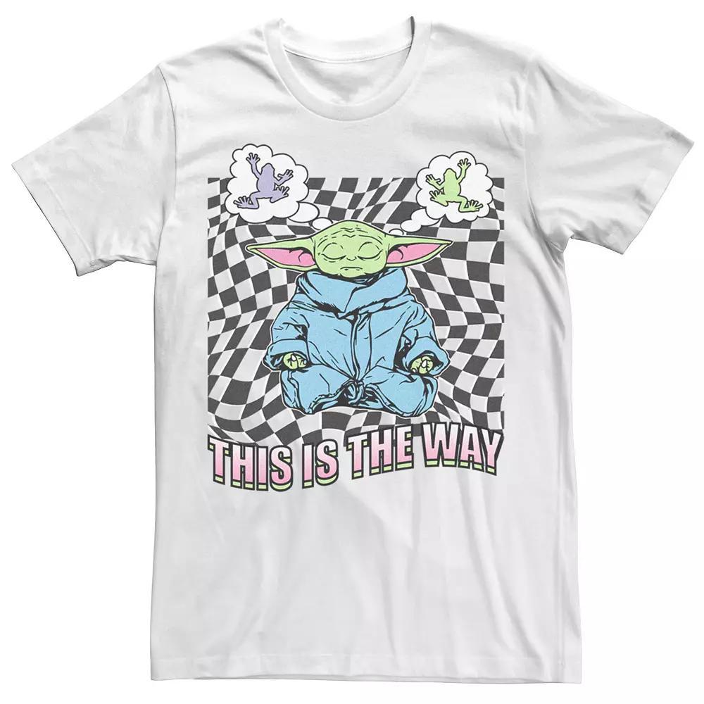 Men's Star Wars The Mandalorioan Grogu Frog Night Poster Tee, Size: XXL, White Product Image