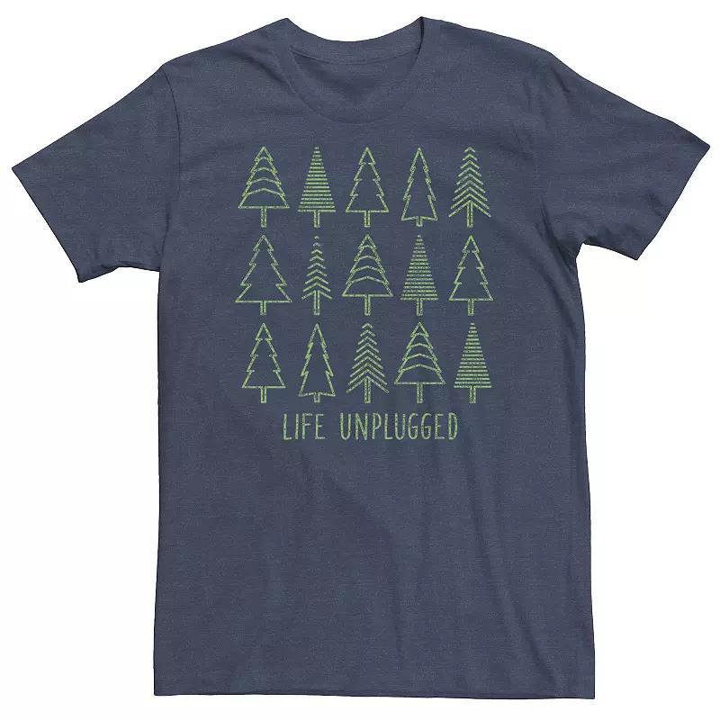 Big & Tall Fifth Sun Life Unplugged Line Art Tree Collage Tee, Mens Navy Grey Product Image