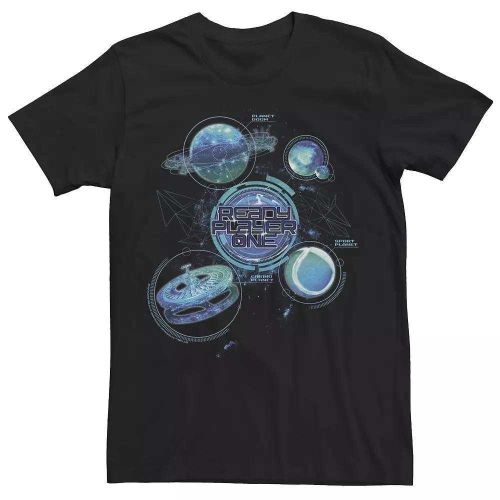 Big & Tall "Sick Of Humans" Earth Portrait Tee, Men's, Size: 4XLT, Navy Grey Product Image