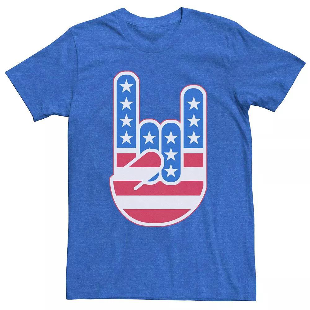 Mens USA Rocker Graphic Tee Royal Grey Product Image