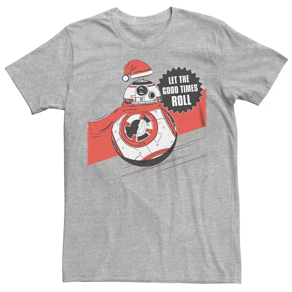 Men's Star Wars BB-8 Let The Good Times Roll Graphic Tee, Size: XL, Athletic Grey Product Image