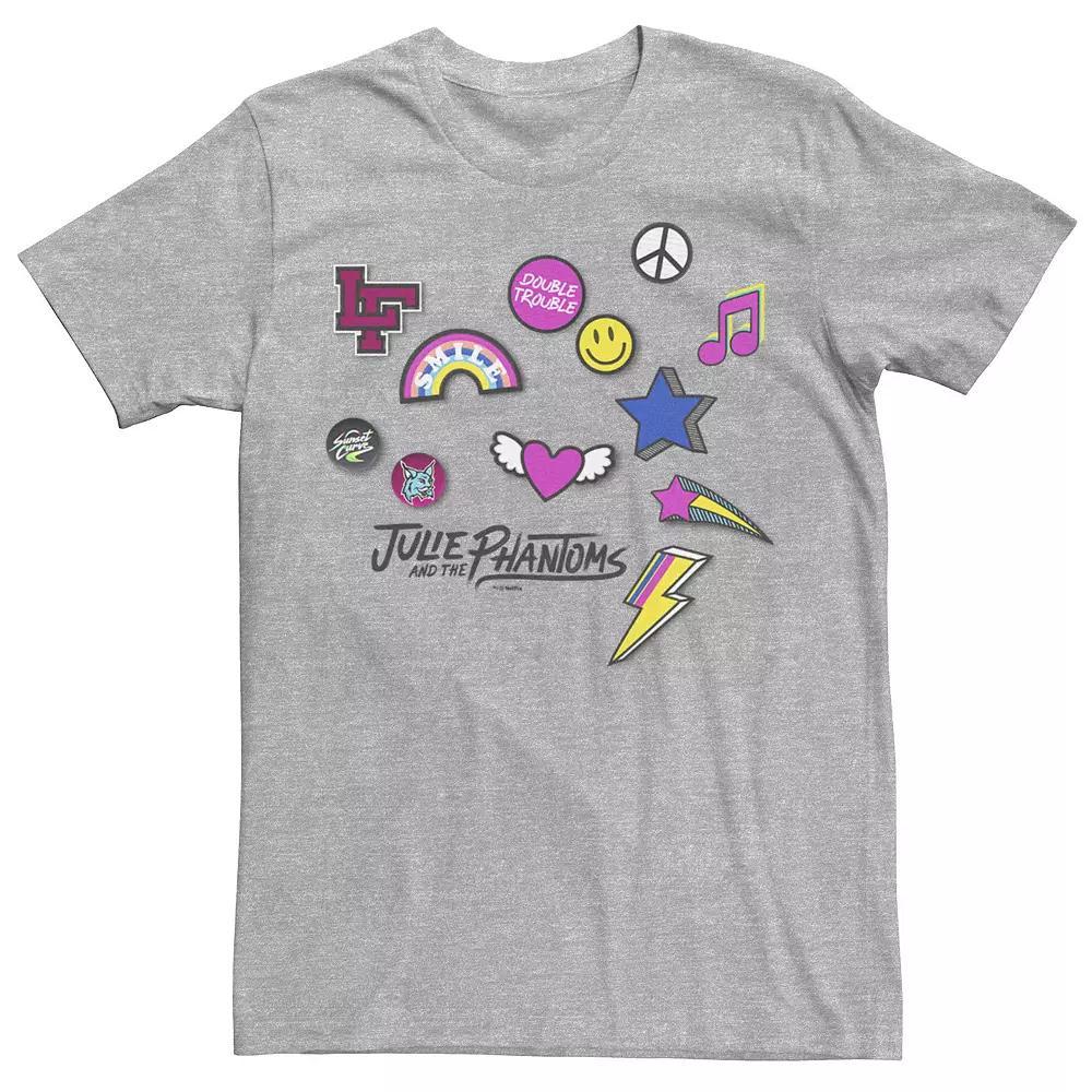Men's Julie And The Phantoms Icon Mashup Tee, Size: Medium, Athletic Grey Product Image